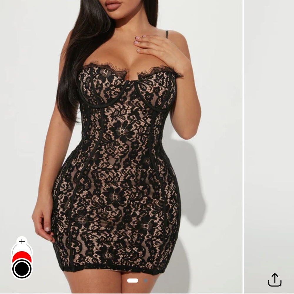 All In Love Lace Mini Dress - Black